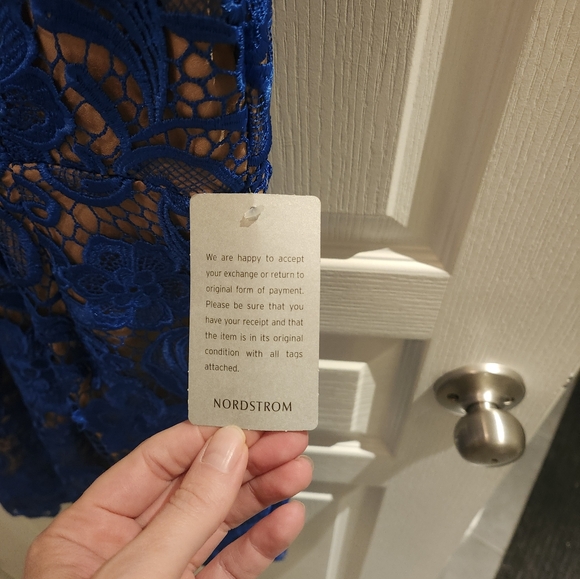 Dress the Population Blue Lace Dress NWT Size M - Picture 4 of 12